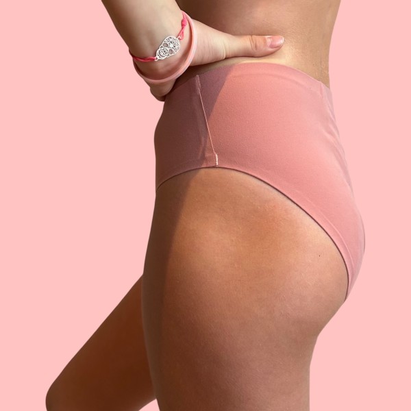 Culotte Menstruelle pour ado Marguerite Vieux Rose – Flux Léger à Abondant | Descapucines