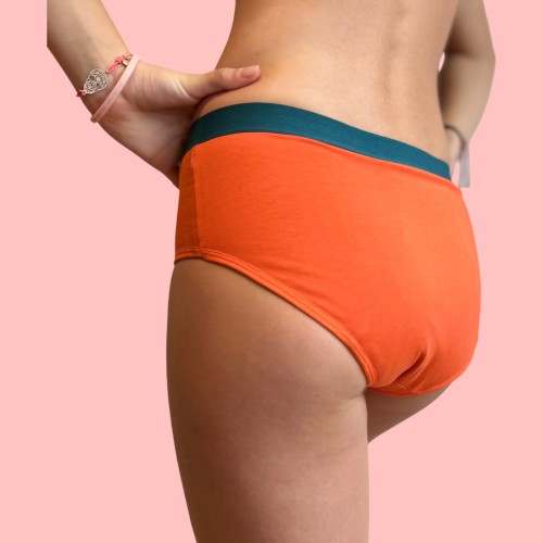 Culotte Menstruelle Iconique Mandarine – Ado 12 à 16 ans | Descapucines