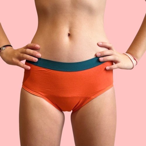 Culotte Menstruelle Iconique Mandarine – Ado 12 à 16 ans | Descapucines