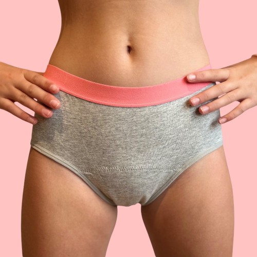 Culotte Menstruelle Iconique Grise – Ados 12 à 16 ans | Descapucines