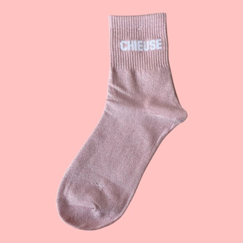 Chaussettes Brillantes "CHIEUSE" – Attitude & Confort | Descapucines