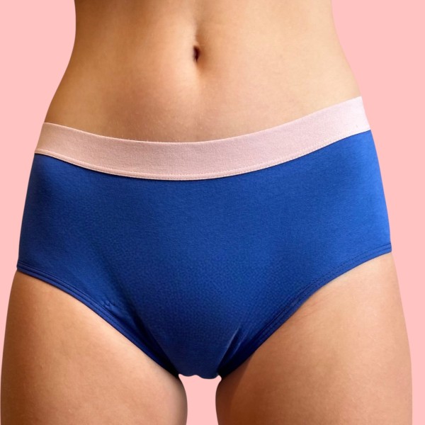 Culotte Menstruelle pour ado Iconique Bleu Majorelle – Protection Flux Léger à Abondant | Descapucines