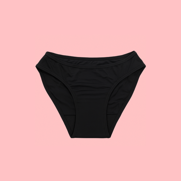 Bas de Maillot de Bain Menstruel pour ado Noir Mat – Discret et Stylé | Descapucines