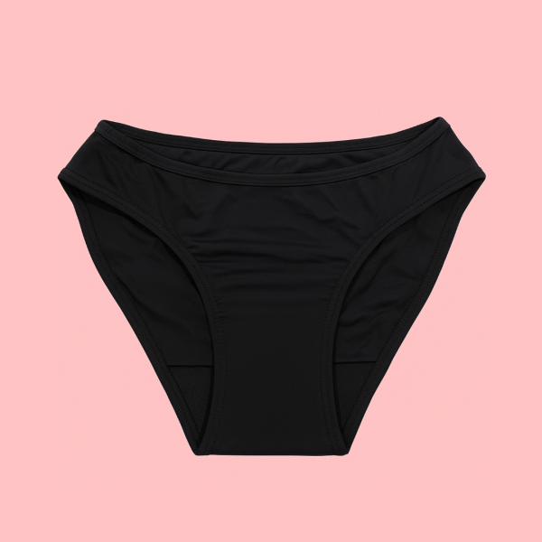 Bas de Maillot de Bain Menstruel pour ado Noir Mat – Discret et Stylé | Descapucines