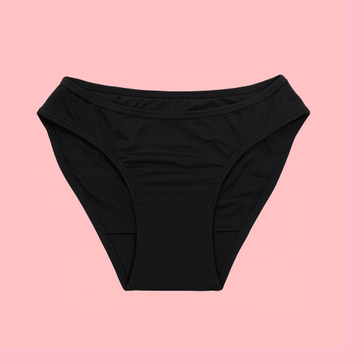Bas de Maillot de Bain Menstruel pour ado Noir Mat – Discret et Stylé | Descapucines