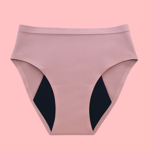 Culotte Menstruelle pour ado Marguerite Vieux Rose – Flux Léger à Abondant | Descapucines