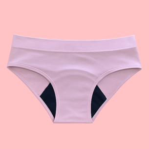 Culotte Menstruelle pour ado Fleur Rose – Protection Flux Léger à Abondant | Descapucines