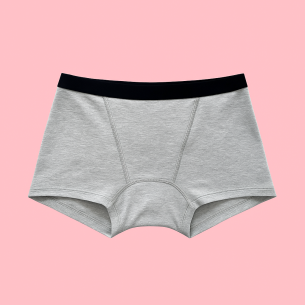 Shorty Menstruel Pablo Gris – Ados 12 à 16 ans | Descapucines