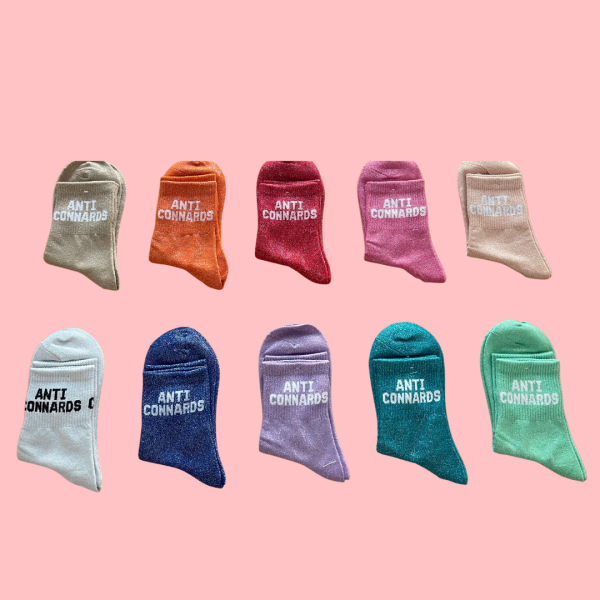 Chaussettes Brillantes "Anti-Connards" – Style & Attitude | Descapucines