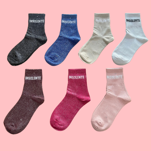 Chaussettes Brillantes "INSOLENTE" – Confort & Caractère | Descapucines