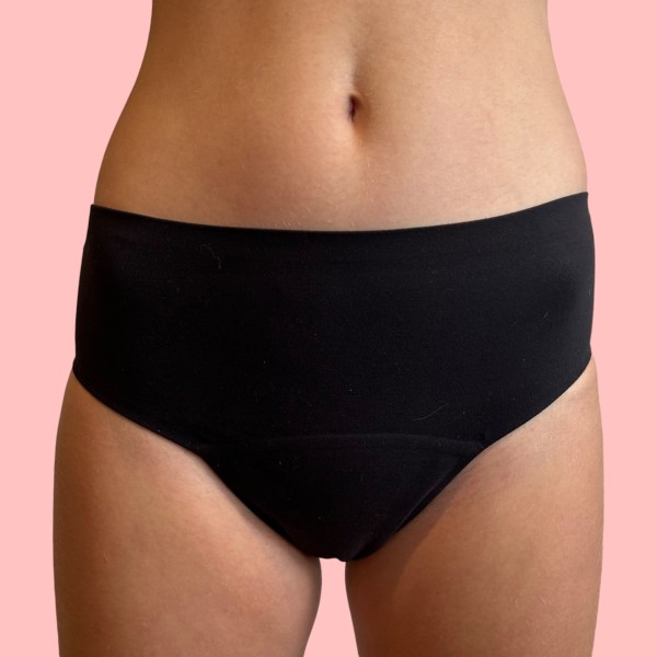 Culotte Menstruelle pour ado Marguerite Noire – Protection Flux Léger à Abondant | Descapucines