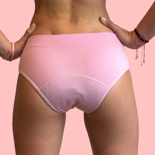 Culotte Menstruelle pour ado Fleur Rose – Protection Flux Léger à Abondant | Descapucines